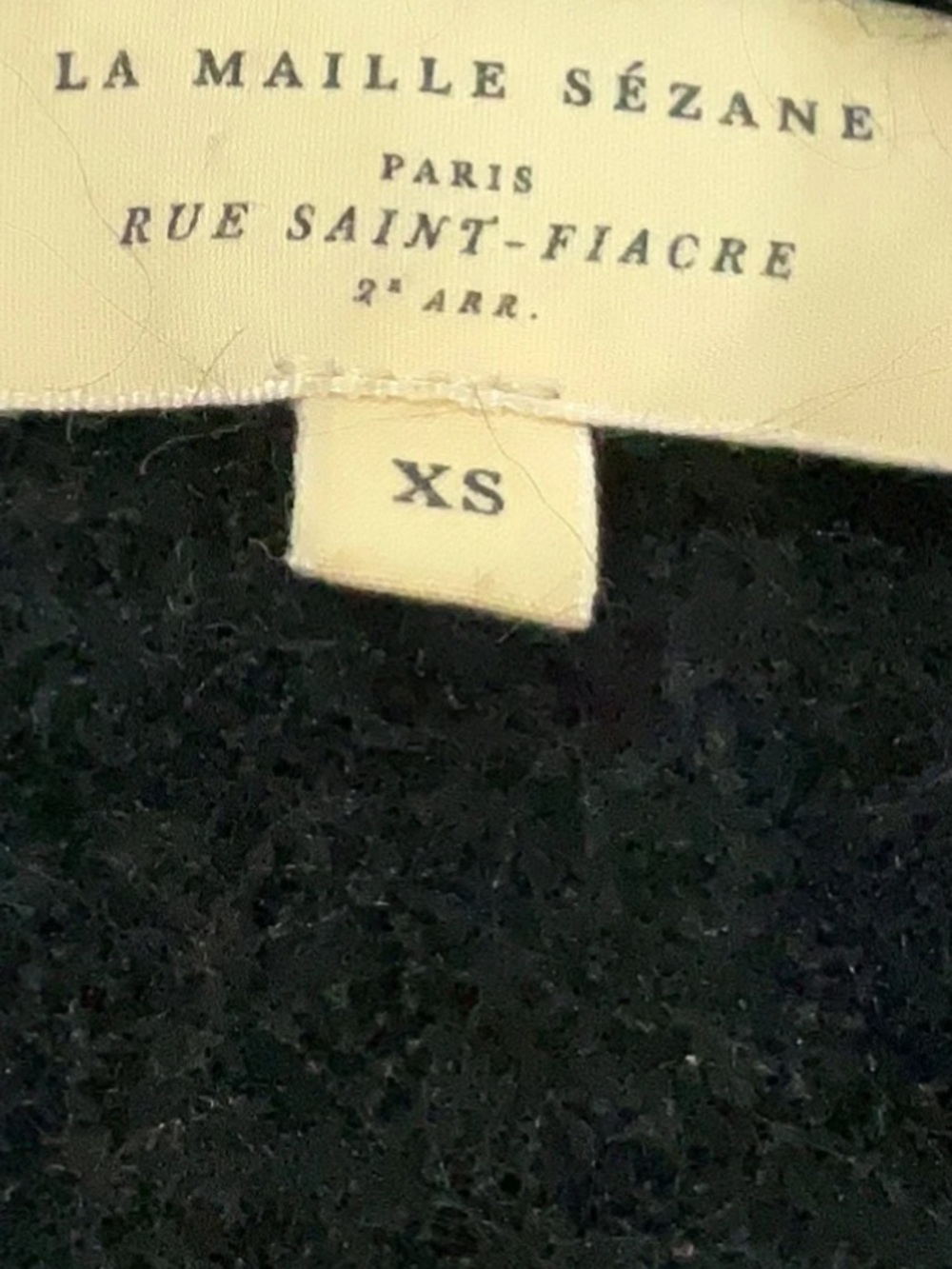 Sezane Leon Jumper Black half button mohair sweater Size XS - Picture 7 of 10